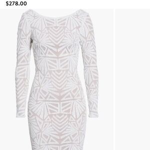 Dress the population dress nude color